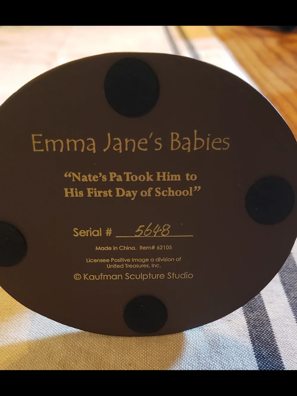 Emma James Cream and Brown Boy in Sailor Outfit Figurine